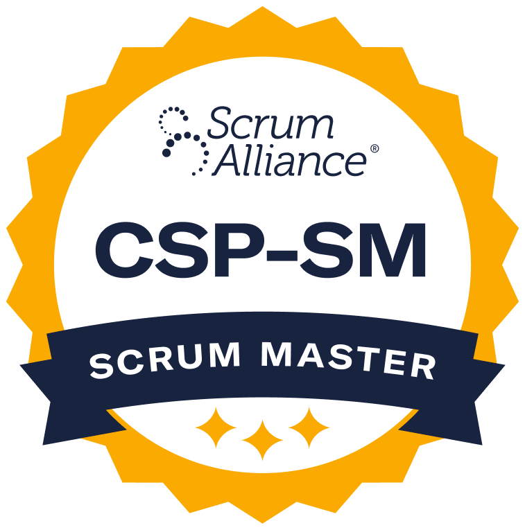 <span class="sm">CSP-SM · Cert. <br/>Scrum Prof. -<nobr>Scrum Master</nobr><br/></span> <span translate="no">· 29.-30.10.26 · </span><br/> <nobr><span translate="no">online · en🇬🇧|de🇩🇪</span></nobr>